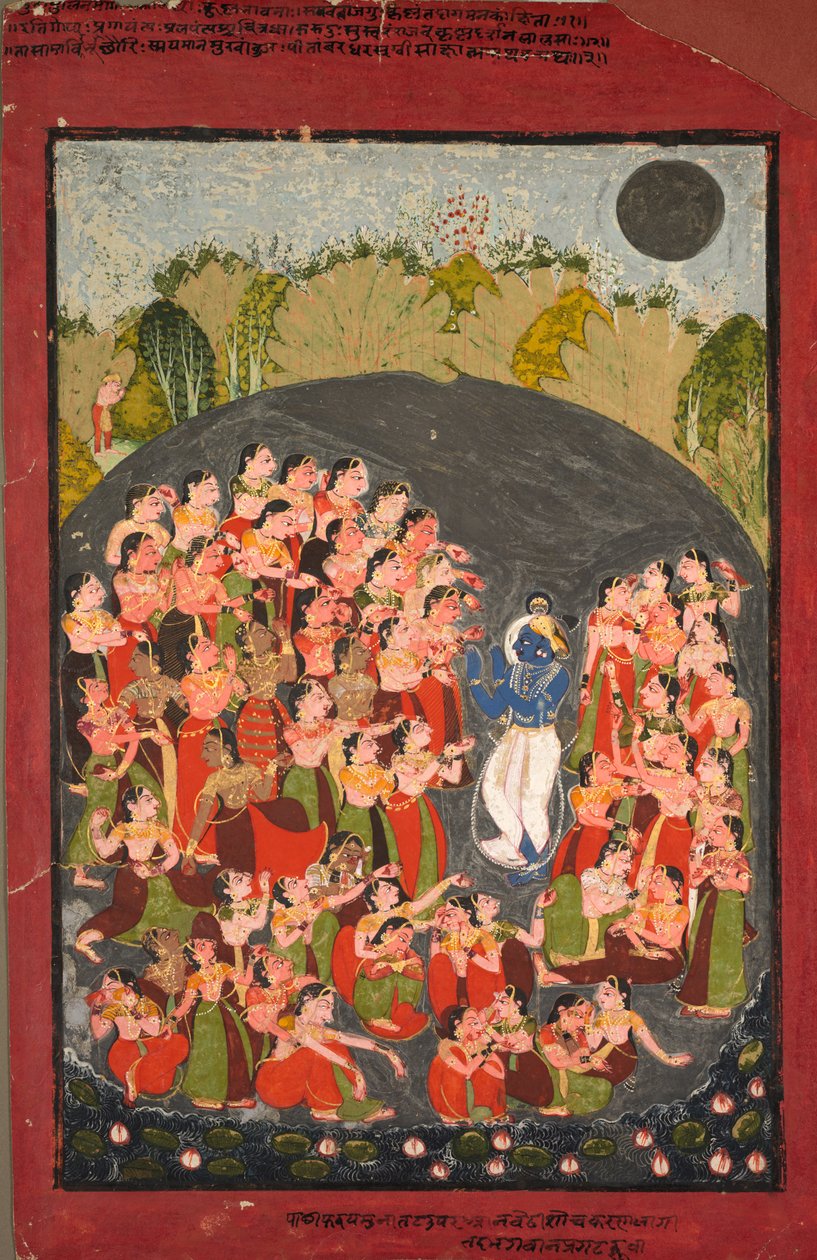 كريشنا وجمع جوبيس لراساماندالا ، ج. 1720-1730. بواسطة غير معروف