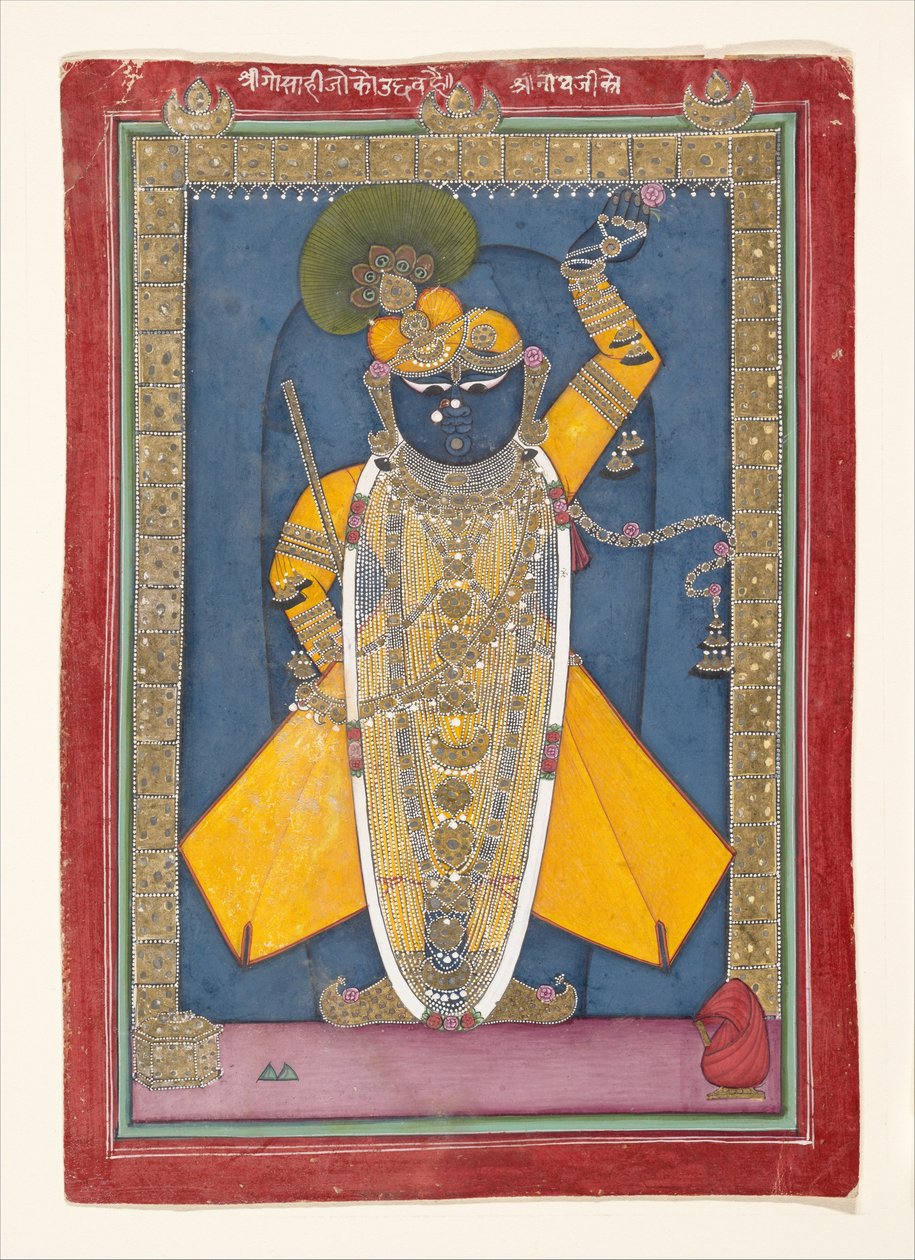 كريشنا في شكل Shri Nathji ، كاليفورنيا. 1840. بواسطة غير معروف