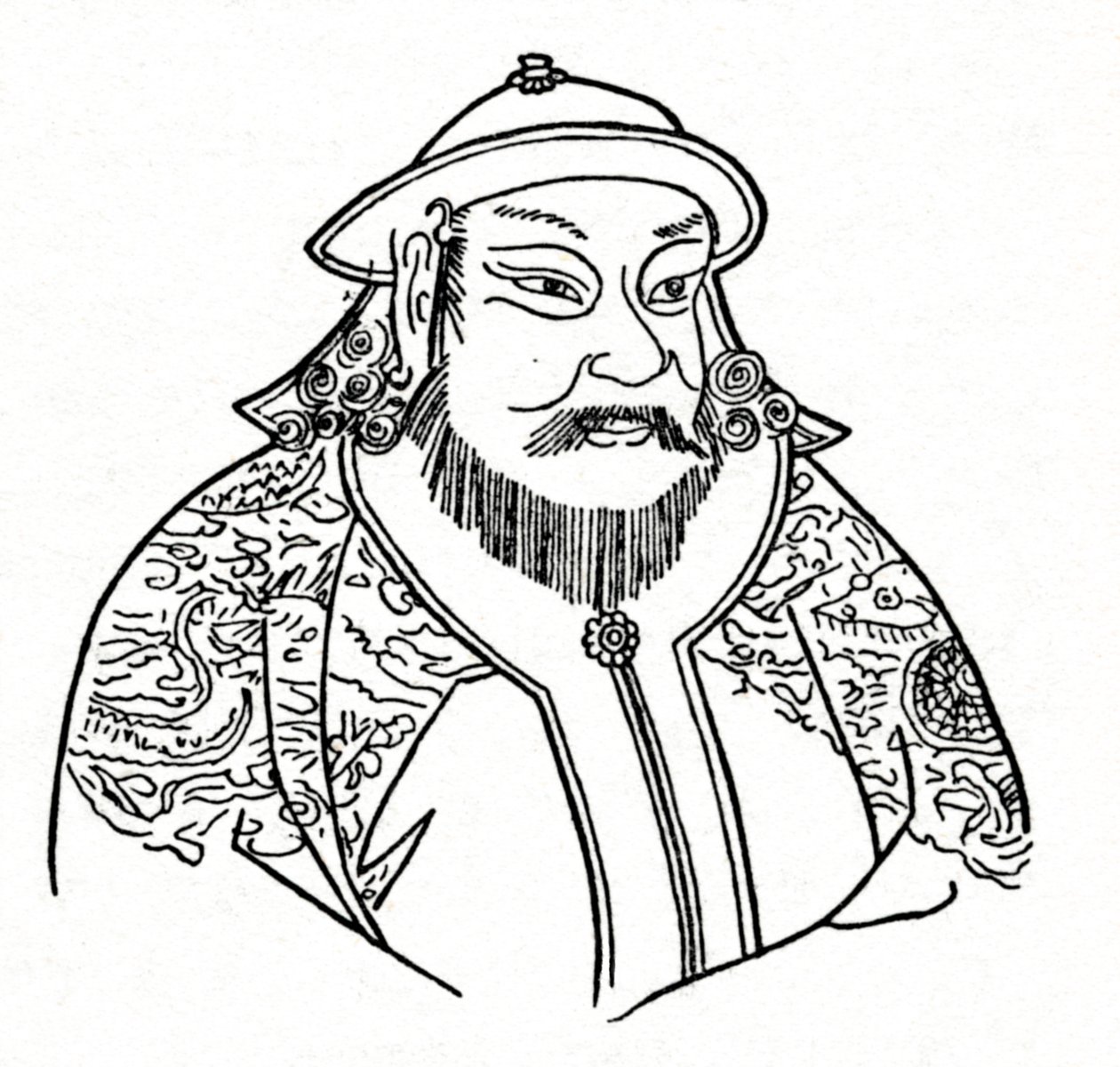 Kublai Khan 1215-1294 للإمبراطورية المغولية ومؤسس سلالة يوان ، 1912 بواسطة غير معروف