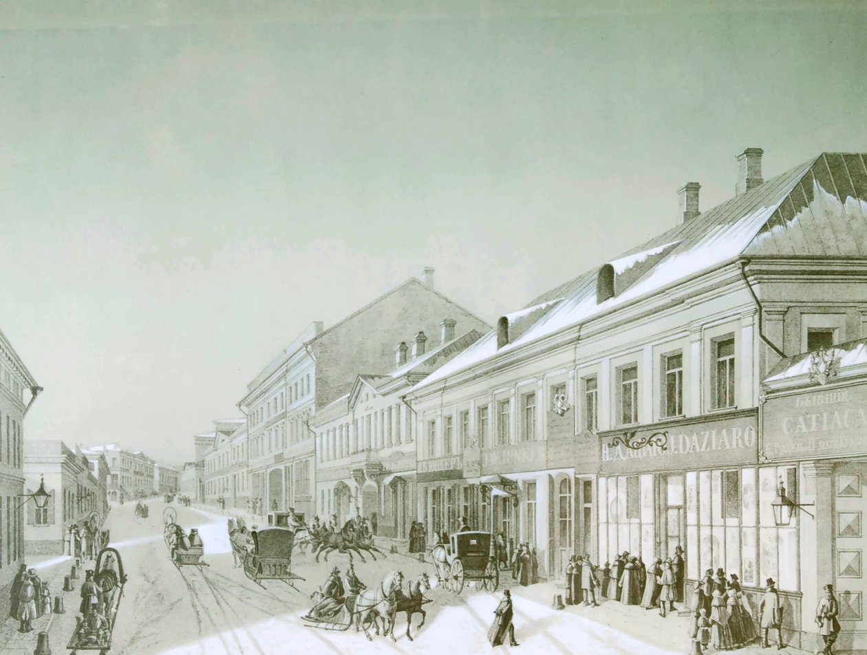 Kuznetsky Most ، موسكو ، روسيا ، 1840s. بواسطة غير معروف