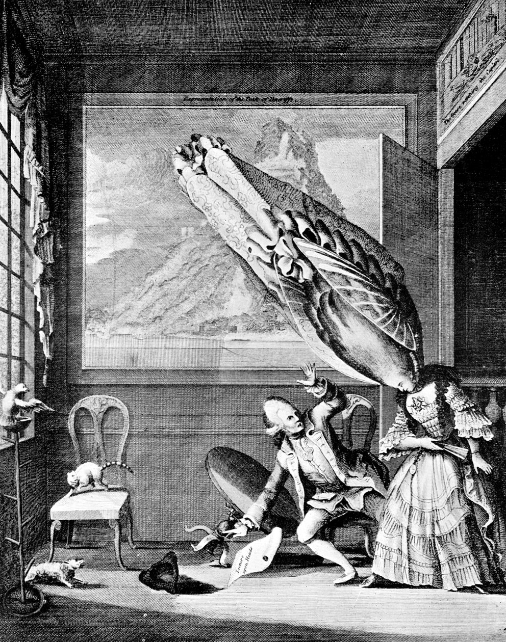 La Francoise a Londres: السيدة الفرنسية في لندن أو فستان الرأس لعام 1771 بواسطة غير معروف