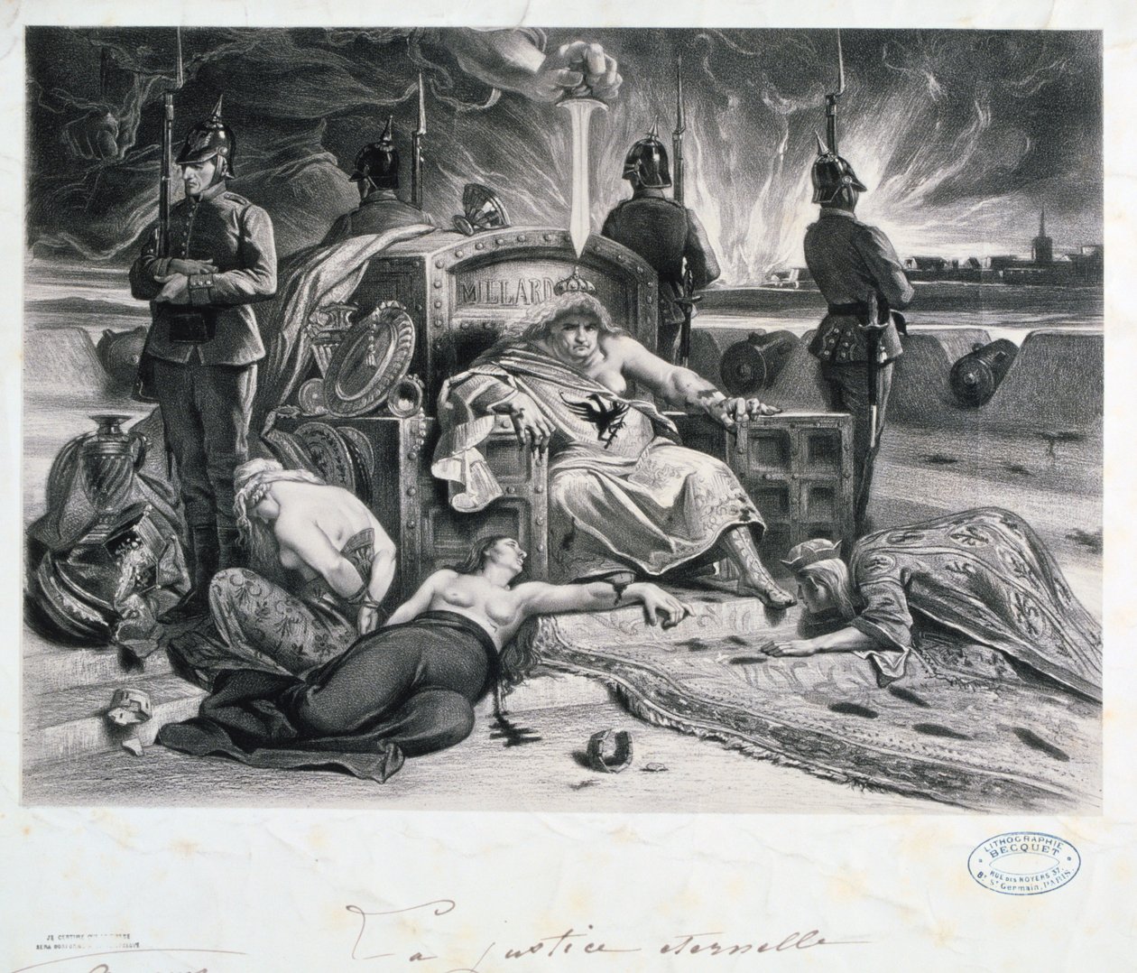 العدالة الأبدية ، الحرب الفرنسية البروسية ، 1870-1871. بواسطة غير معروف