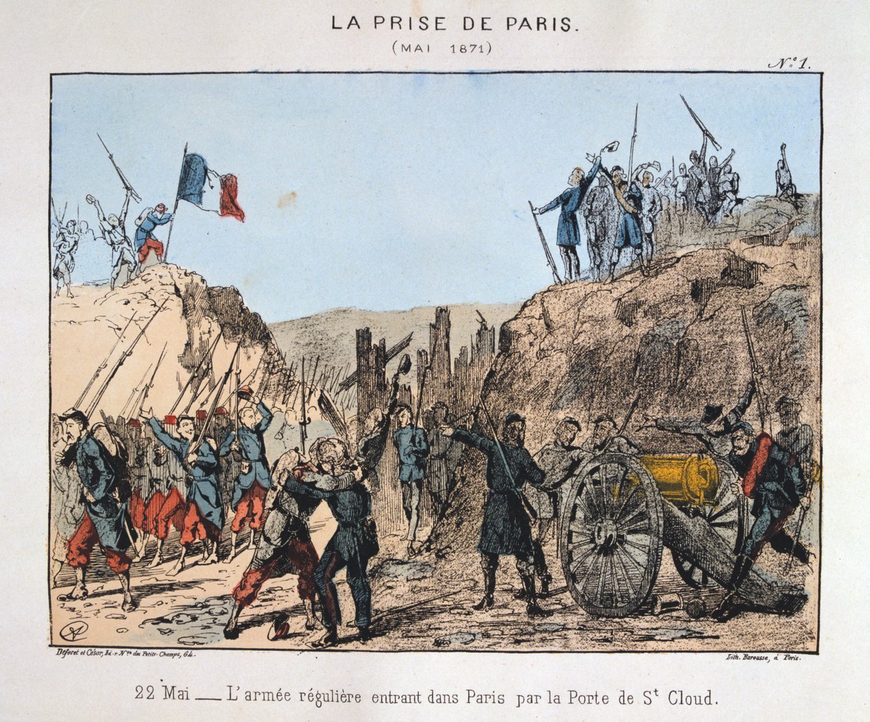 الاستيلاء على باريس ، 22 مايو 1871 بواسطة غير معروف