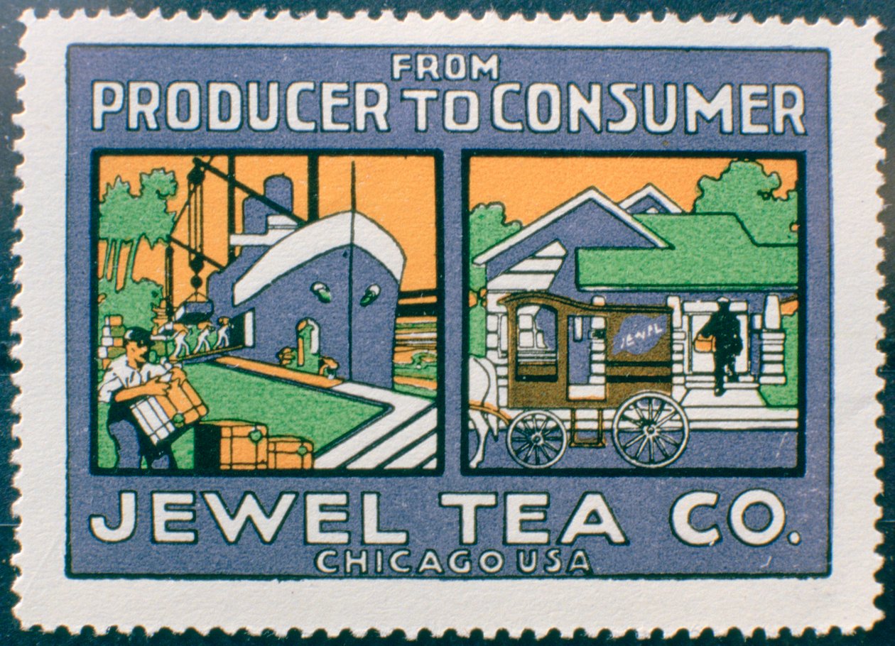 ملصق إعلاني عن شركة Jewel Tea Co في شيكاغو ، الولايات المتحدة الأمريكية بواسطة غير معروف