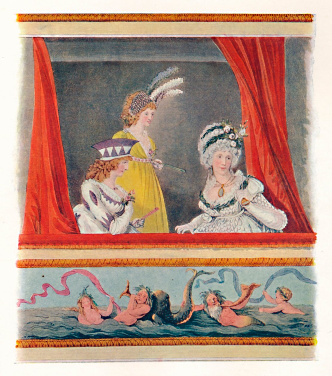 السيدات في فستان سهرة ، 1796 ، 1904 بواسطة غير معروف