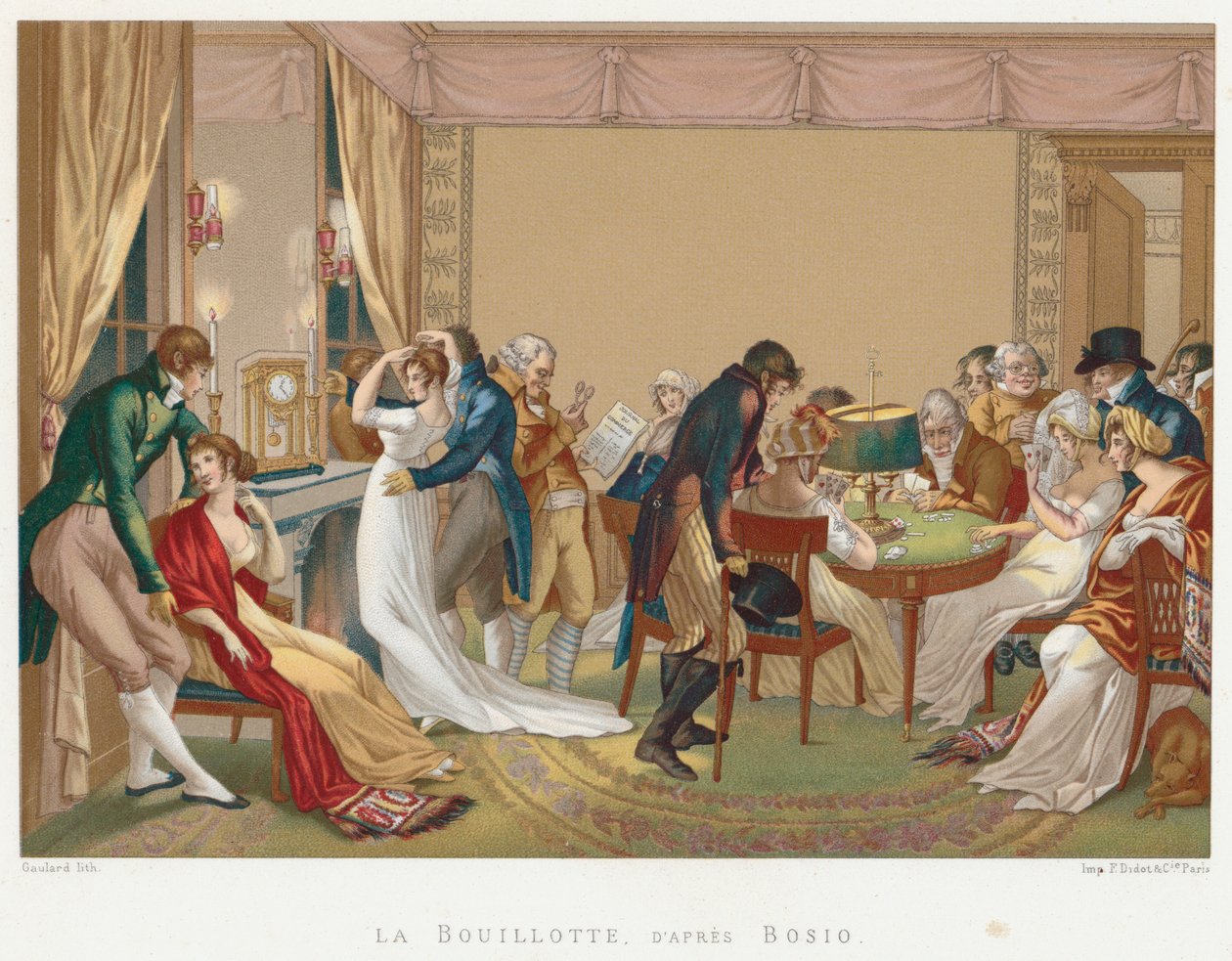 السيدات والسادة يلعبون لا بويلوت ، فرنسا ، c1804-1814 بواسطة غير معروف