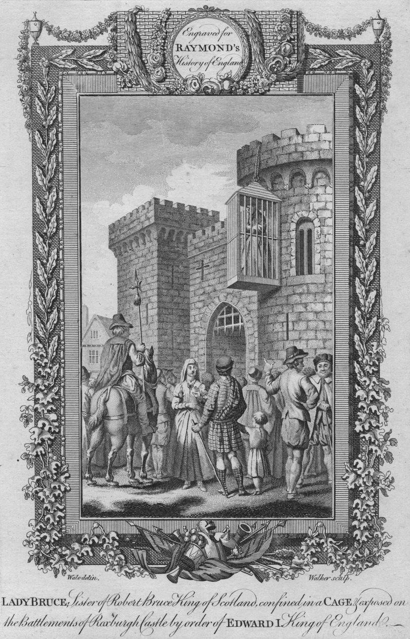 ليدي بروس ، أخت روبرت بروس ، ملك اسكتلندا ، محصورة في قفص ، c1787 بواسطة غير معروف