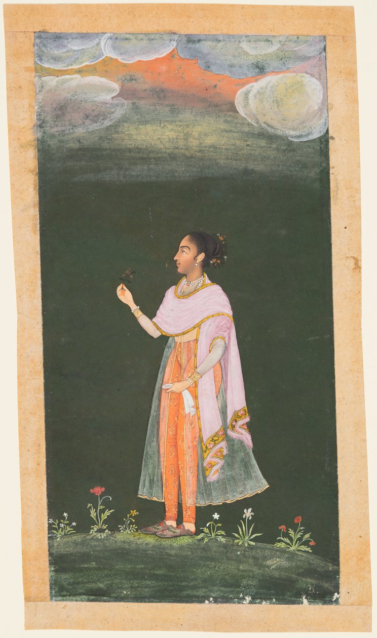 سيدة تحمل زهرة ، ج. 1670 - 80 ثانية. بواسطة غير معروف