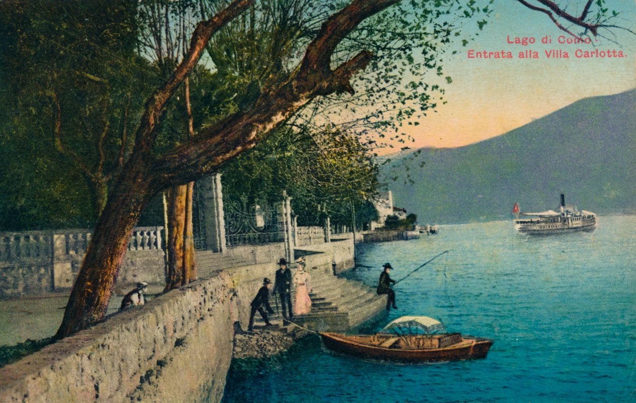 بحيرة كومو. مدخل فيلا كارلوتا ، c1888. بواسطة غير معروف