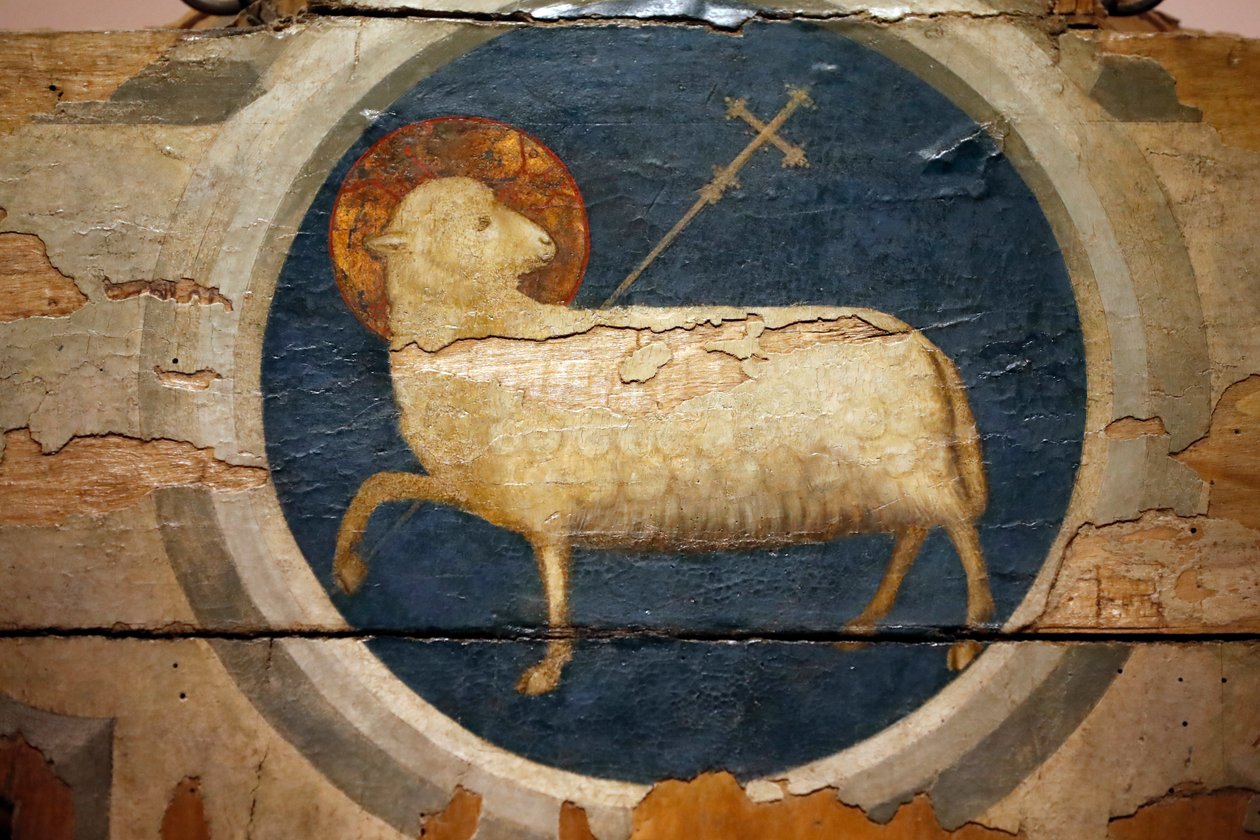 Lamb of God painted by Giotto. 14 th century. Padua. Italy. (photo) بواسطة غير معروف