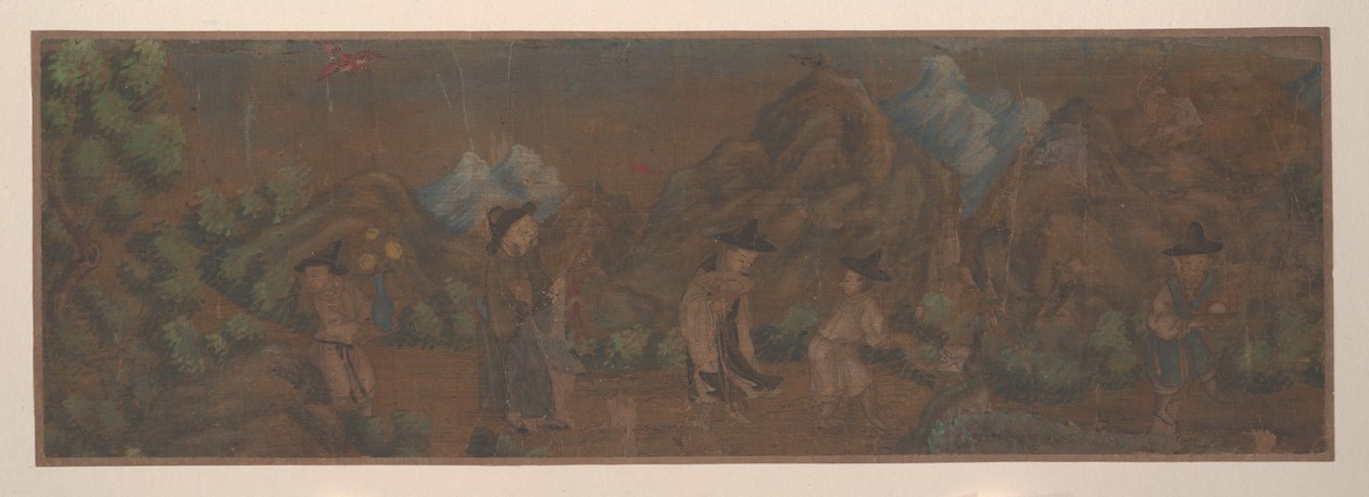رسم المناظر الطبيعية للشخصية في إعداد Woodland. بواسطة غير معروف