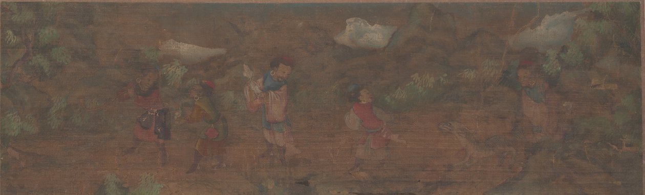 رسم المناظر الطبيعية للشخصية في إعداد Woodland. بواسطة غير معروف