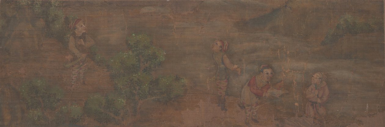 رسم المناظر الطبيعية للشخصية في إعداد Woodland. بواسطة غير معروف