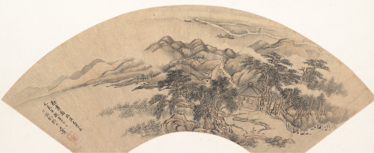 منظر طبيعي على طراز يان ونجوي ، القرن الثامن عشر أو ما بعده ، تاريخ زائف عام 1707. بواسطة غير معروف