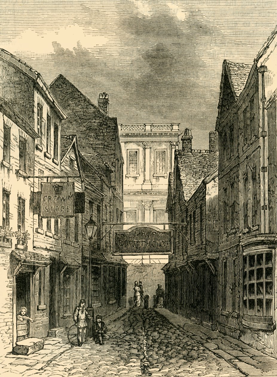 لين يؤدي إلى شارع السفينة ، غرينتش 1830 ، c1878. بواسطة غير معروف