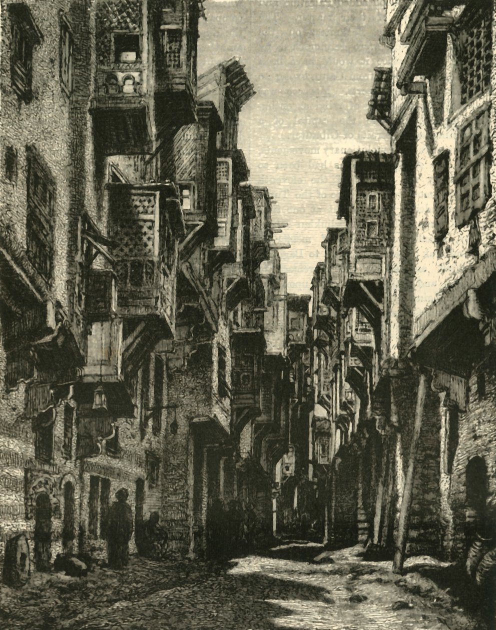 ممر في حي الأقباط ، القاهرة ، 1890. بواسطة غير معروف