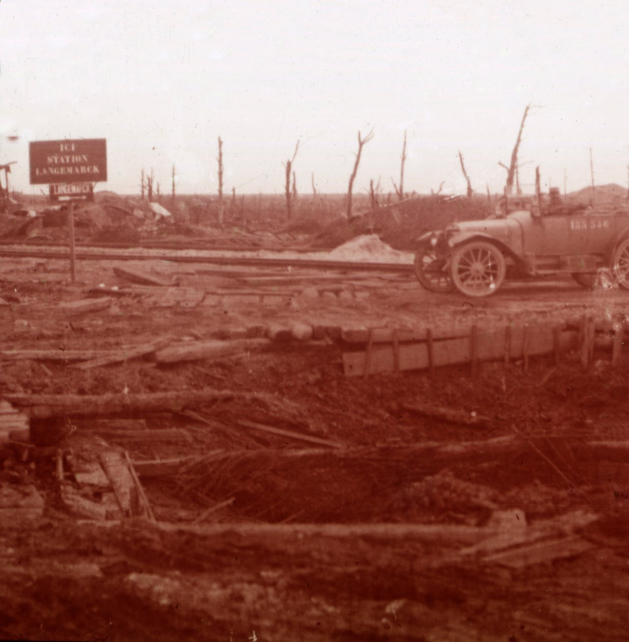 محطة Langemarck ، فلاندرز ، بلجيكا ، c1914-c1918 بواسطة غير معروف