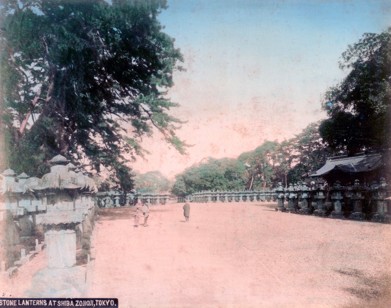 الفوانيس في Zojoji في Shiba Park ، طوكيو بواسطة غير معروف