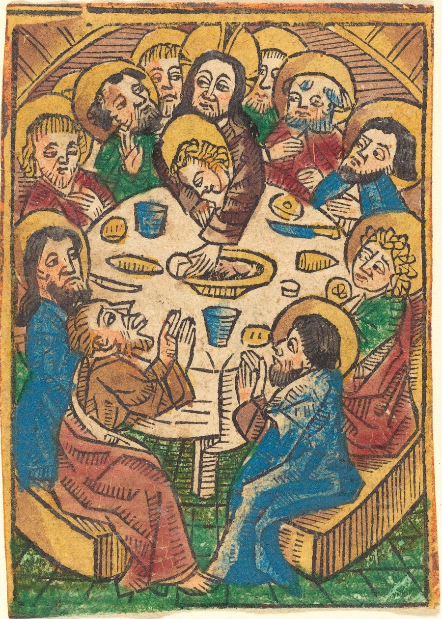 العشاء الأخير ، ج. 1490. بواسطة غير معروف
