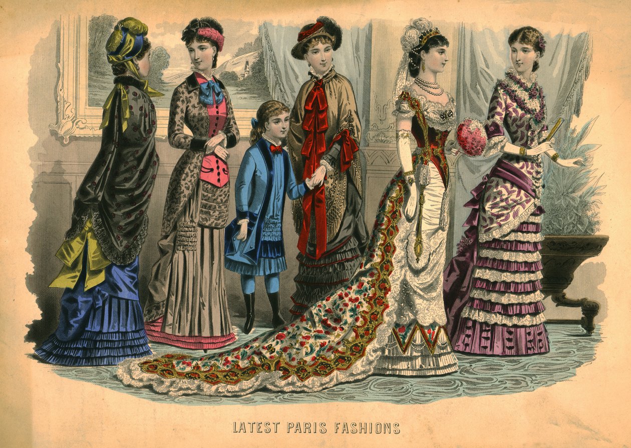 أحدث أزياء باريس ، 1881. بواسطة غير معروف