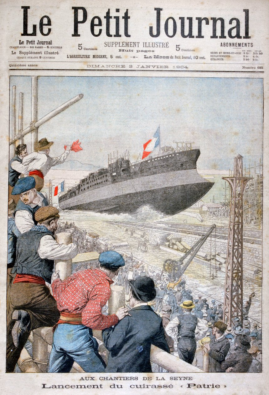 إطلاق البارجة الفرنسية باتري ، تولون ، ديسمبر 1903 1904 بواسطة غير معروف