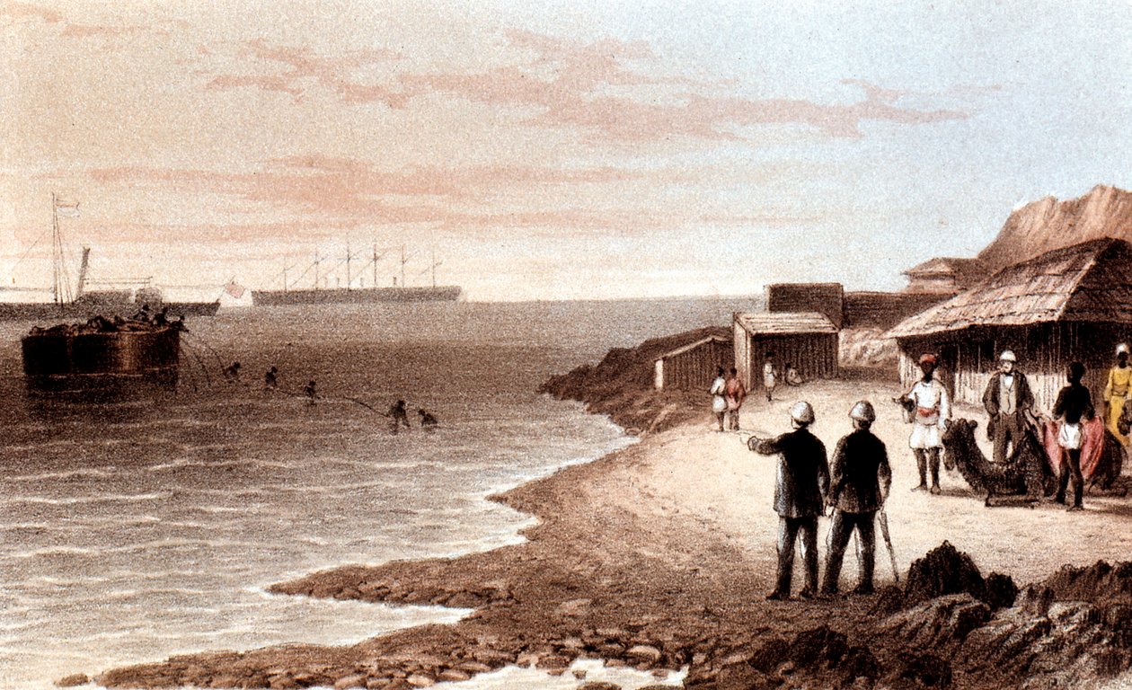 مد كبل التلغراف عبر المحيط الهندي بين بومباي وعدن ، 1870 بواسطة غير معروف