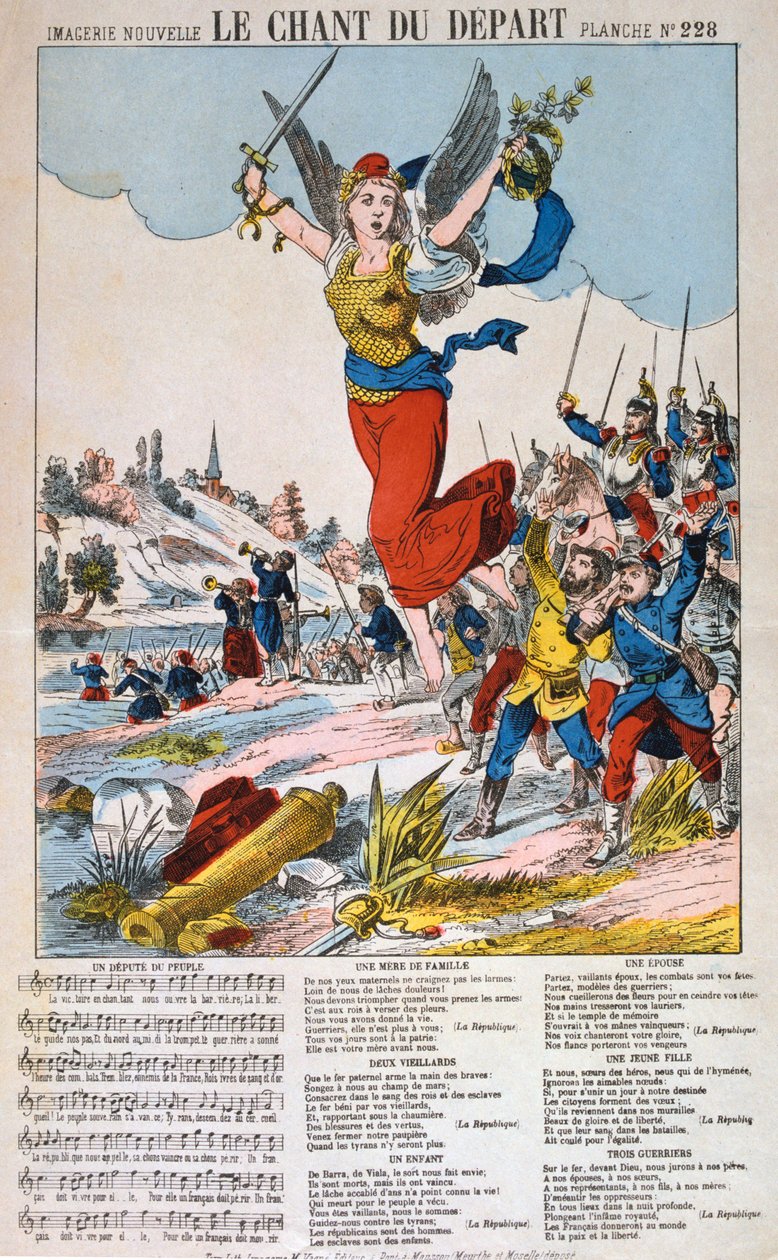 Le Chant du Depart ، صحيفة الأغاني ، الحرب الفرنسية البروسية ، 1870-1871. بواسطة غير معروف