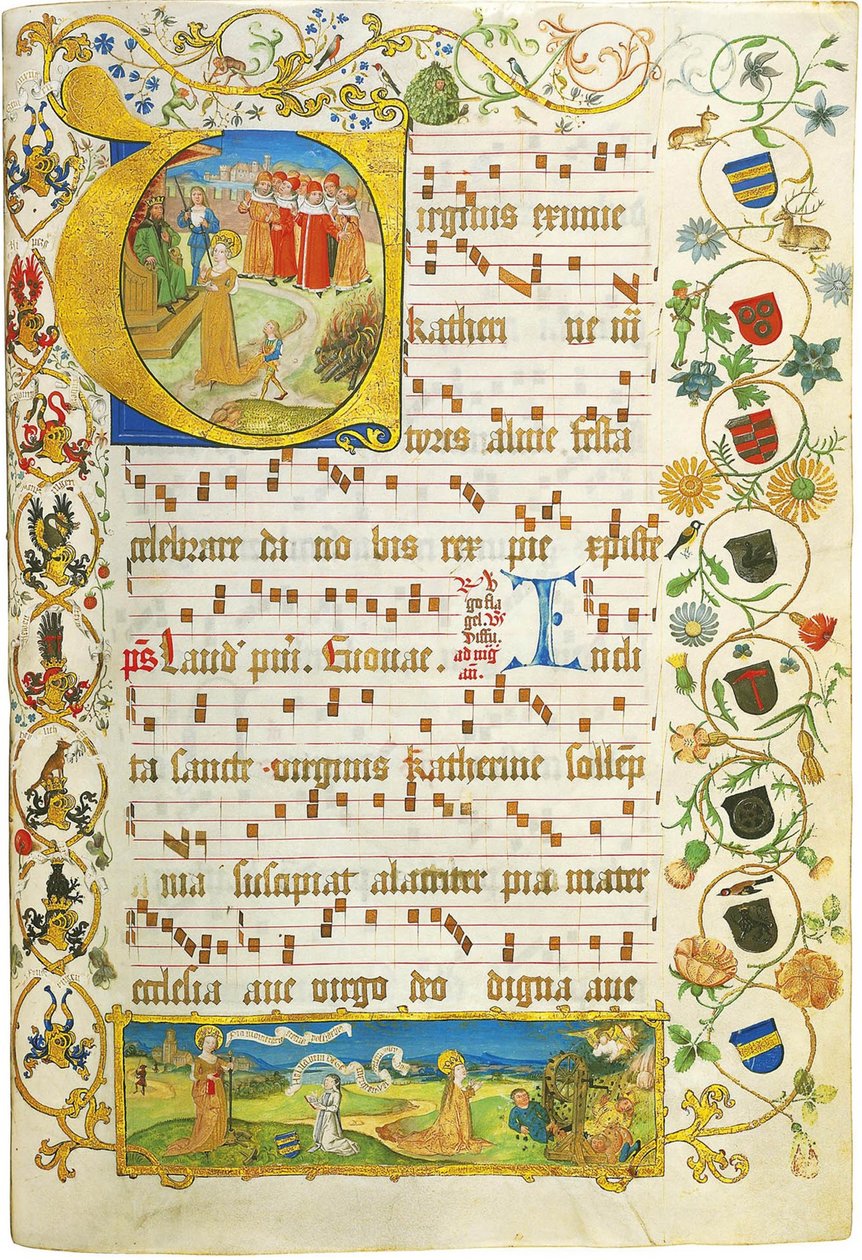ورقة من Antiphonary لـ إليزابيث فون جيمينجين ، ج. 1504 بواسطة غير معروف
