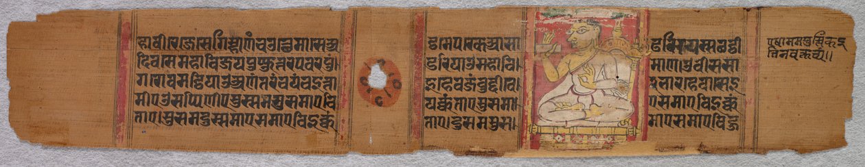 ورقة من مخطوط جاين: Kalpa-sutra verso، 1279. بواسطة غير معروف