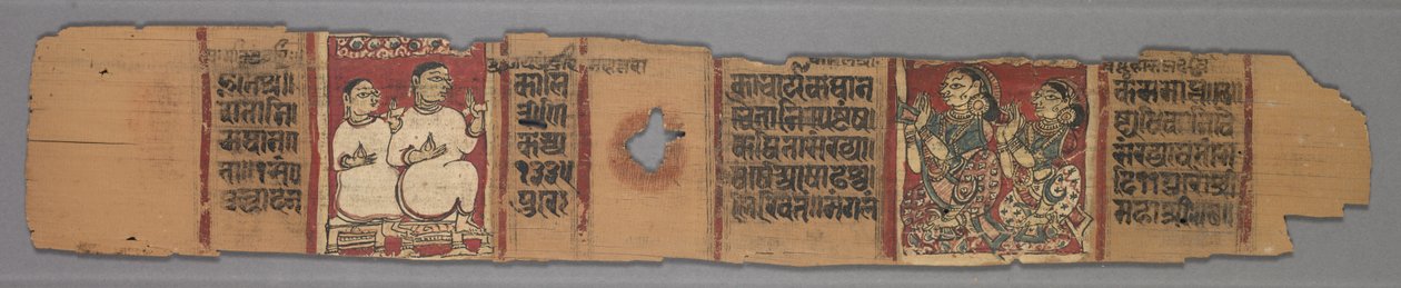 ورقة من مخطوطة جاين ، قصة Kalakacharya ، نص (recto) بواسطة غير معروف غير معروف
