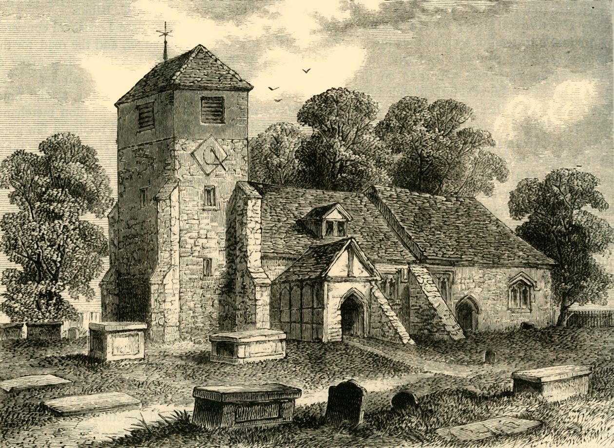 كنيسة لي عام 1795 ، c1878. بواسطة غير معروف