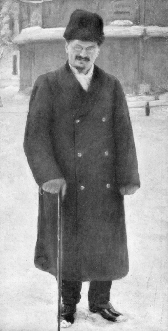 ليون تروتسكي في بريست ليتوفسك ، 7 يناير 1918 ، 1929 بواسطة غير معروف