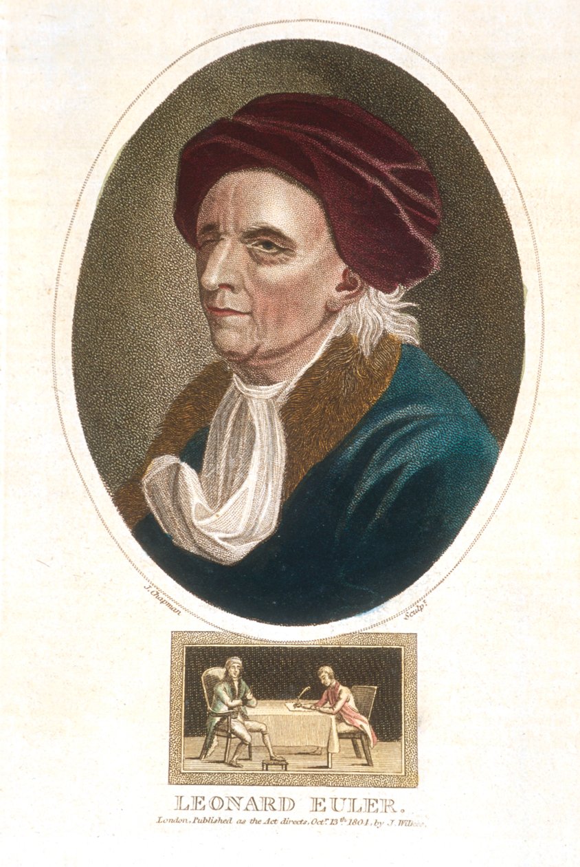 ليونارد أويلر 1707-1783 ، عالم رياضيات سويسري ، 1801 بواسطة غير معروف