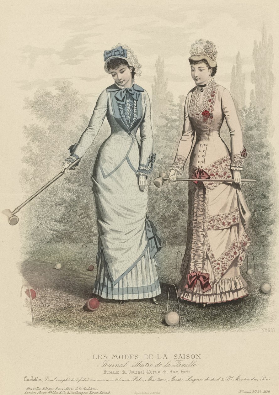 أزياء الموسم ، مجلة الأسرة المصورة ، 1880. بواسطة غير معروف