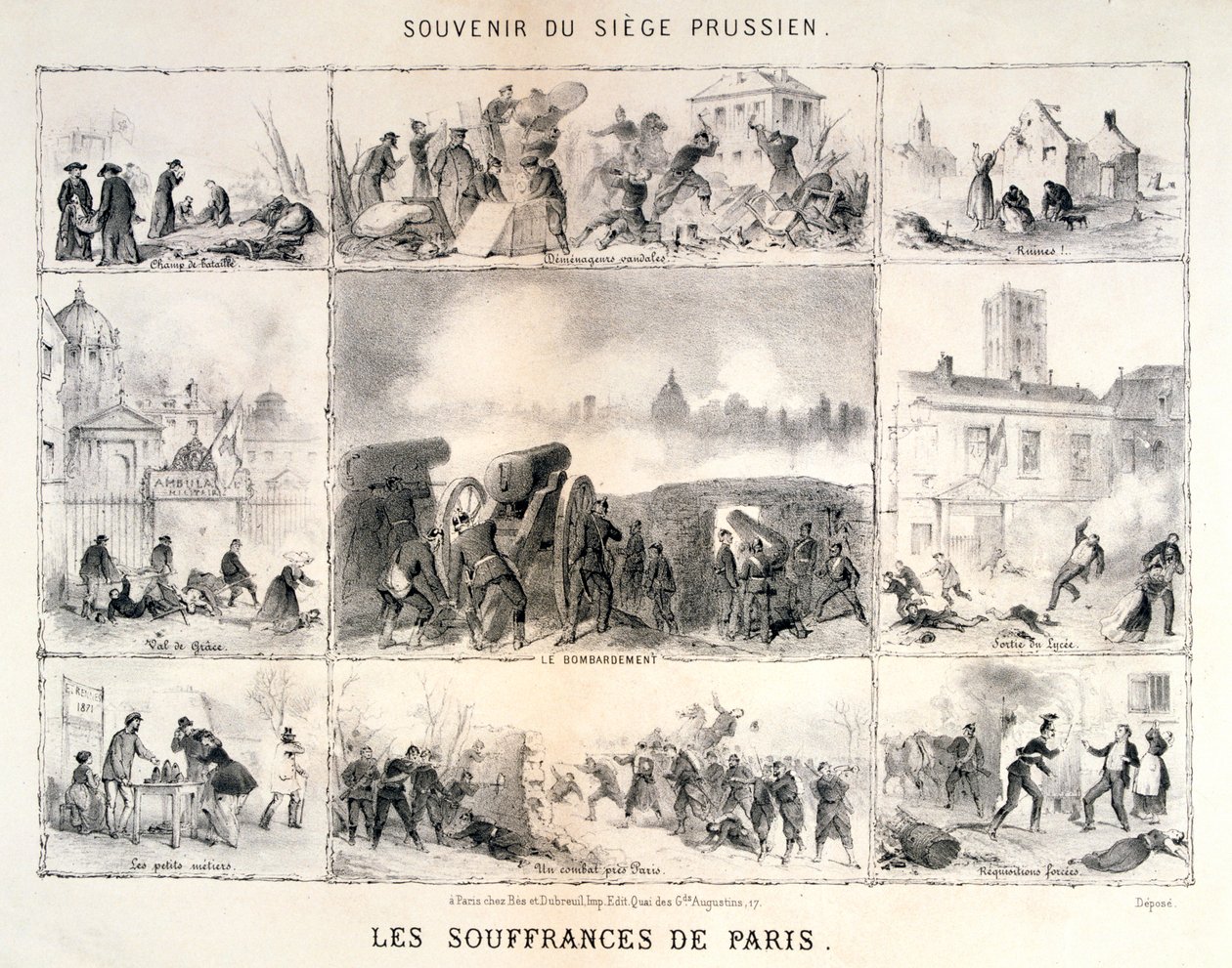 معاناة باريس ، 1870-1871 بواسطة غير معروف