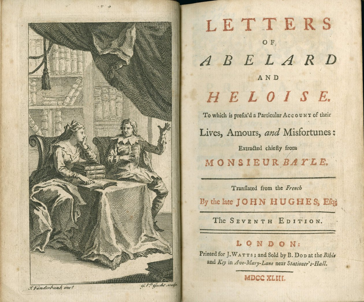 رسائل Abelard و Heloise ، 1743 بواسطة غير معروف