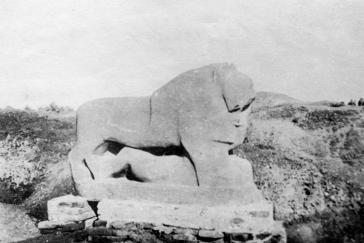 تمثال أسد بابل ، بابل ، بابل ، بلاد ما بين النهرين ، 1918 بواسطة غير معروف