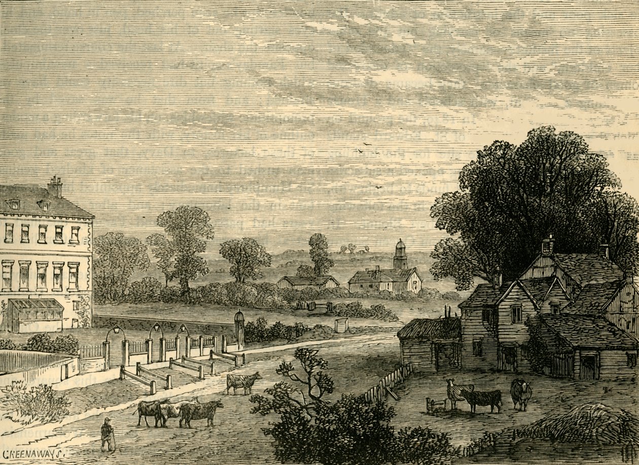 Lisson Green في القرن الثامن عشر ، c1876. بواسطة غير معروف