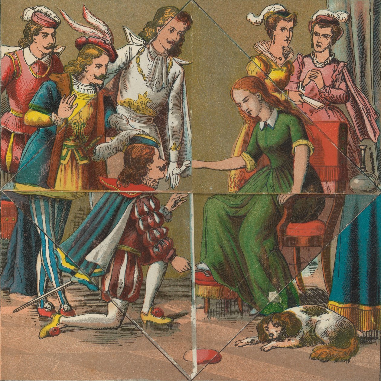 الرداء الأحمر وسندريلا مع صور مفاجأة ، كاليفورنيا. 1875. بواسطة غير معروف