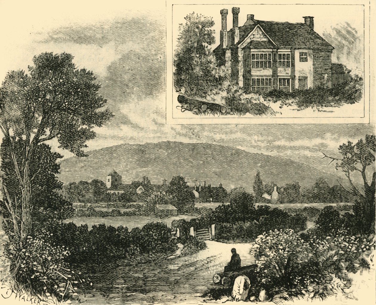 Little Wenlock and Whekin. القاعة القديمة ، 1898. بواسطة غير معروف