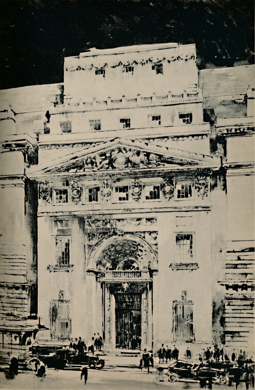 مبنى لويدز الجديد: المدخل في شارع ليدنهال ، 1928 بواسطة غير معروف