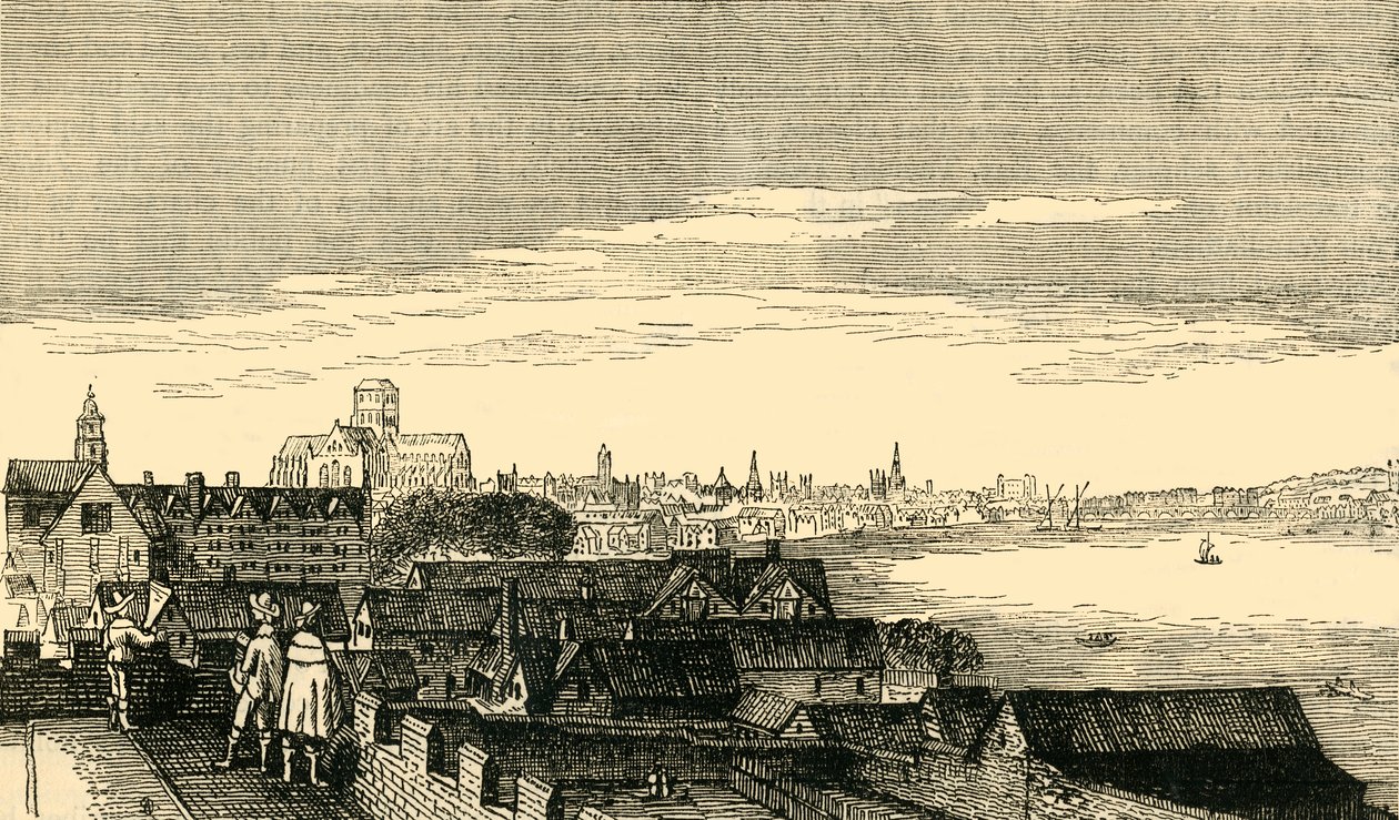 لندن ، من أعلى منزل أروندل ، القرن السابع عشر ، 1881. بواسطة غير معروف