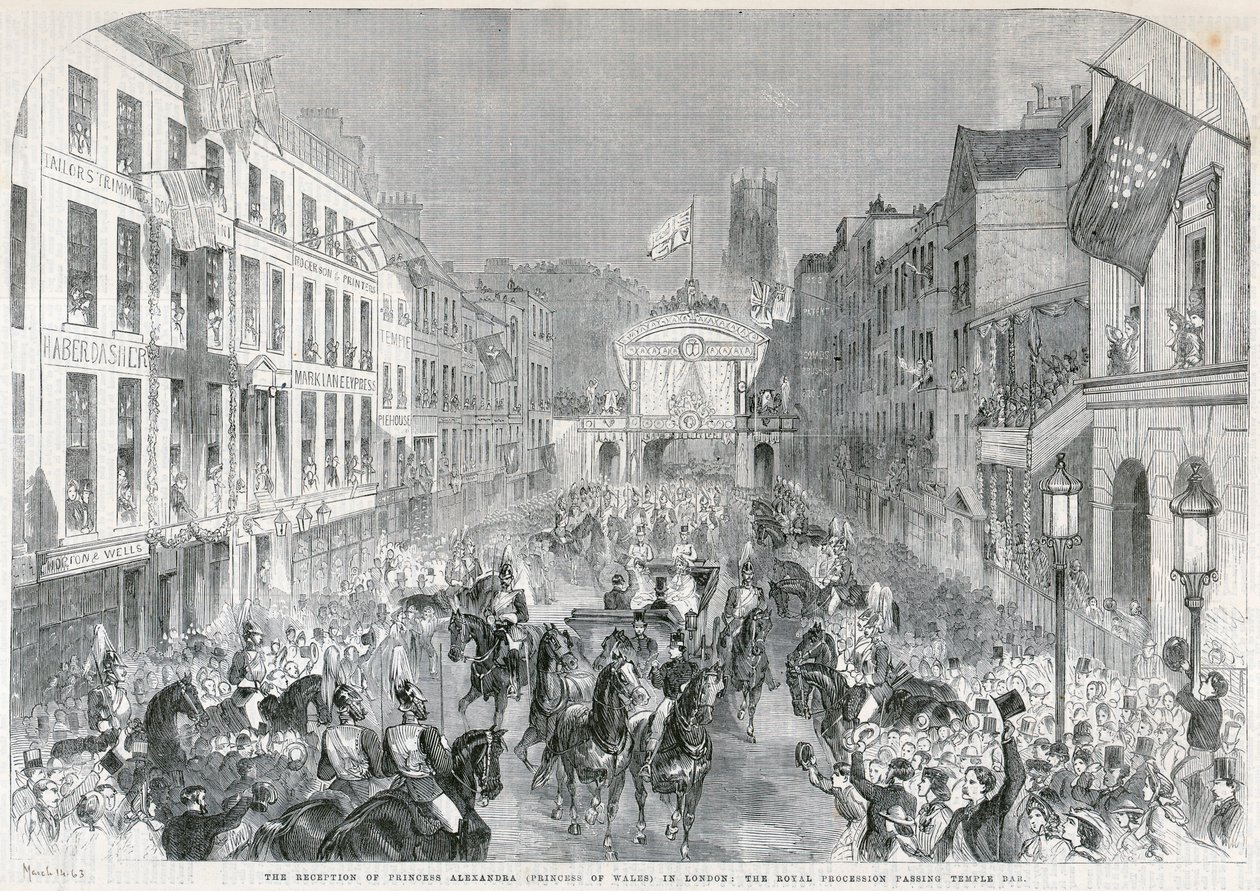 ترحيب لندن بالأميرة الكسندرا ، 1863 بواسطة غير معروف