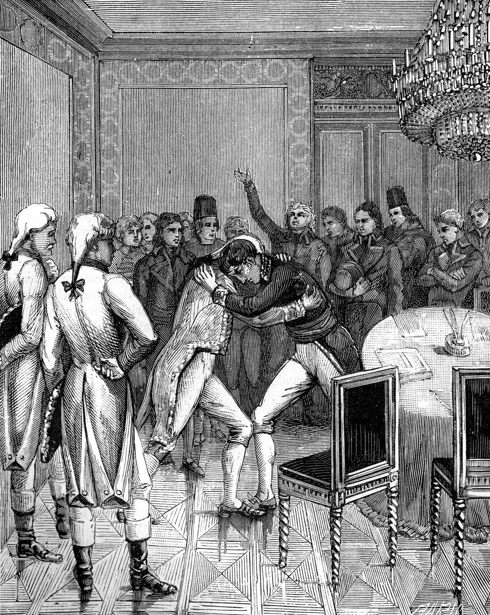 اللورد كورنواليس وجوزيف بونابرت احتضان في أميان ، فرنسا ، 1802 1882-1884 بواسطة غير معروف