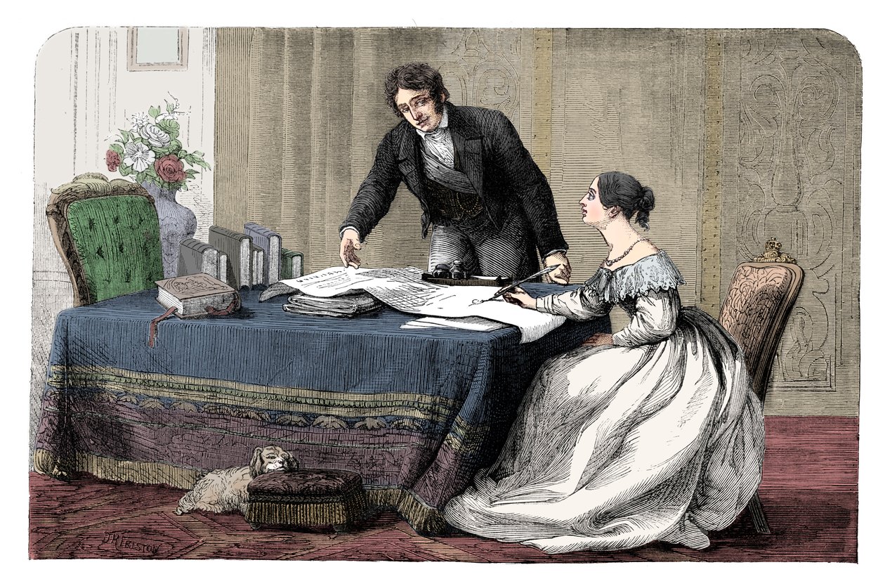 اللورد ملبورن 1779-1848 يرشد الملكة فيكتوريا الصغيرة 1819-1901 ، 1837 c1895 بواسطة غير معروف
