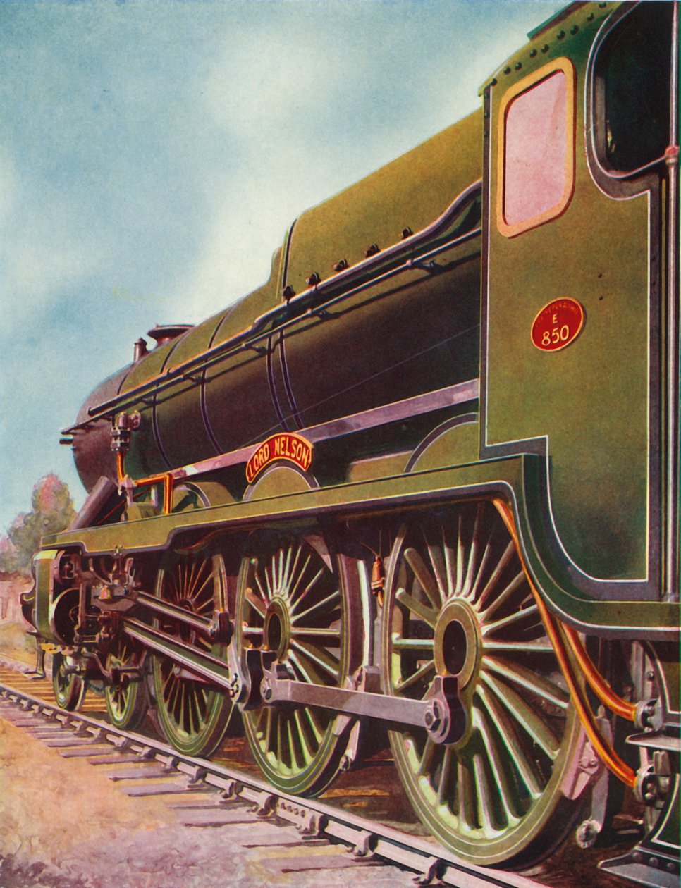 اللورد نيلسون ، واحدة من أقوى القاطرات التي تمتلكها السكك الحديدية الجنوبية ، 1935-1936. بواسطة غير معروف