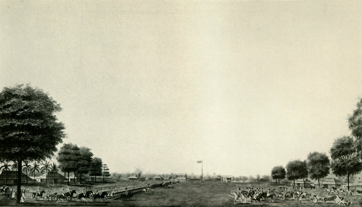 اللورد ويليسلي مراجعة الحرس الشخصي في Ballygunje ، c1770 ، c19250. بواسطة غير معروف