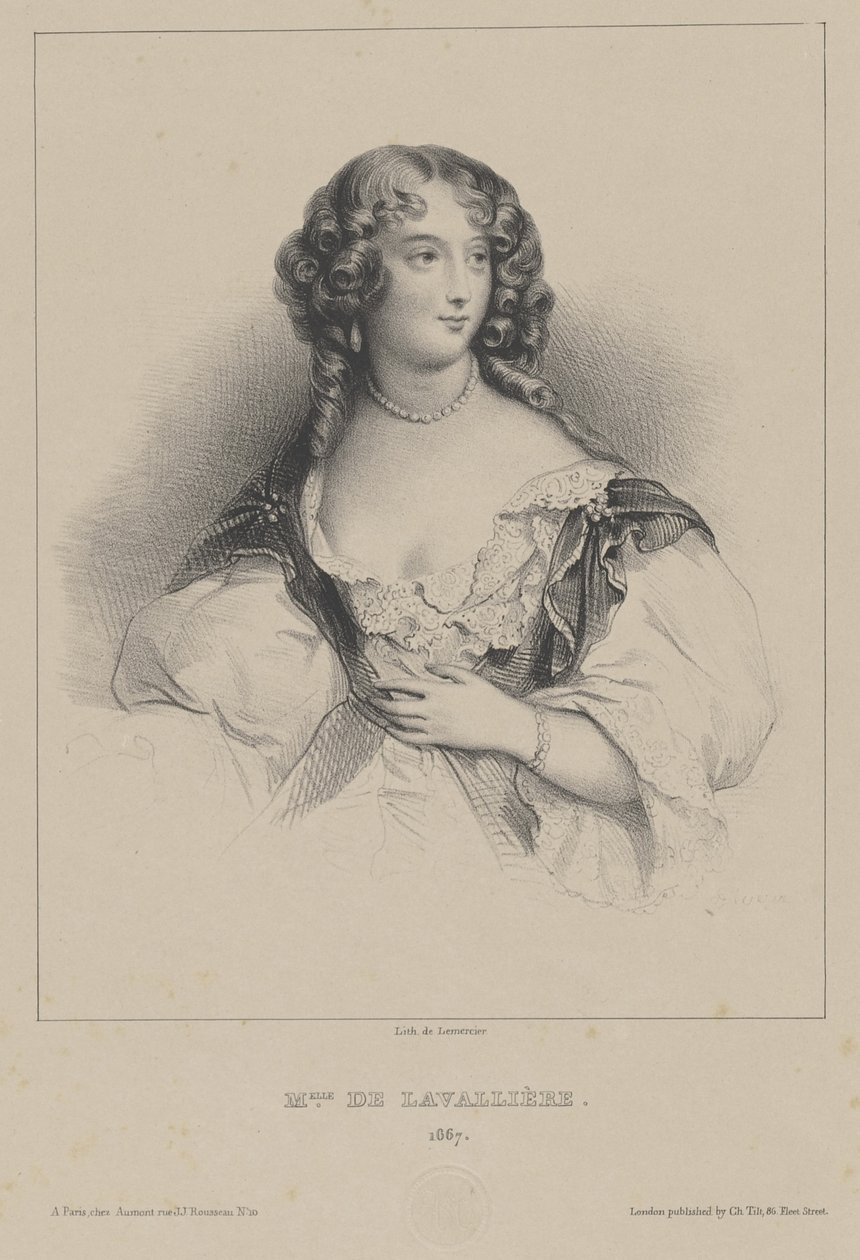 Louise de La Baume Le Blanc ، دوقة لا فاليير 1644-1710 ، كاليفورنيا 1820. بواسطة غير معروف