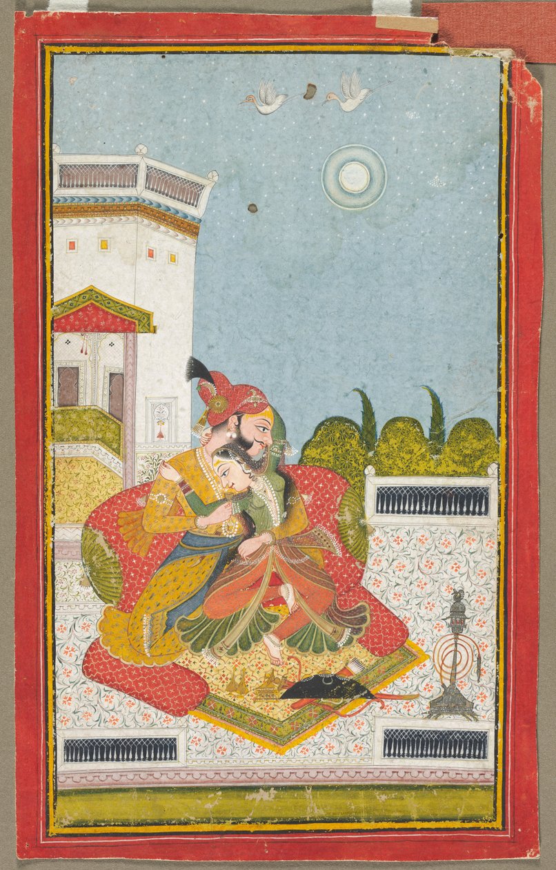 عشاق احتضان راجا مالكاوس ، ج. 1760. بواسطة غير معروف