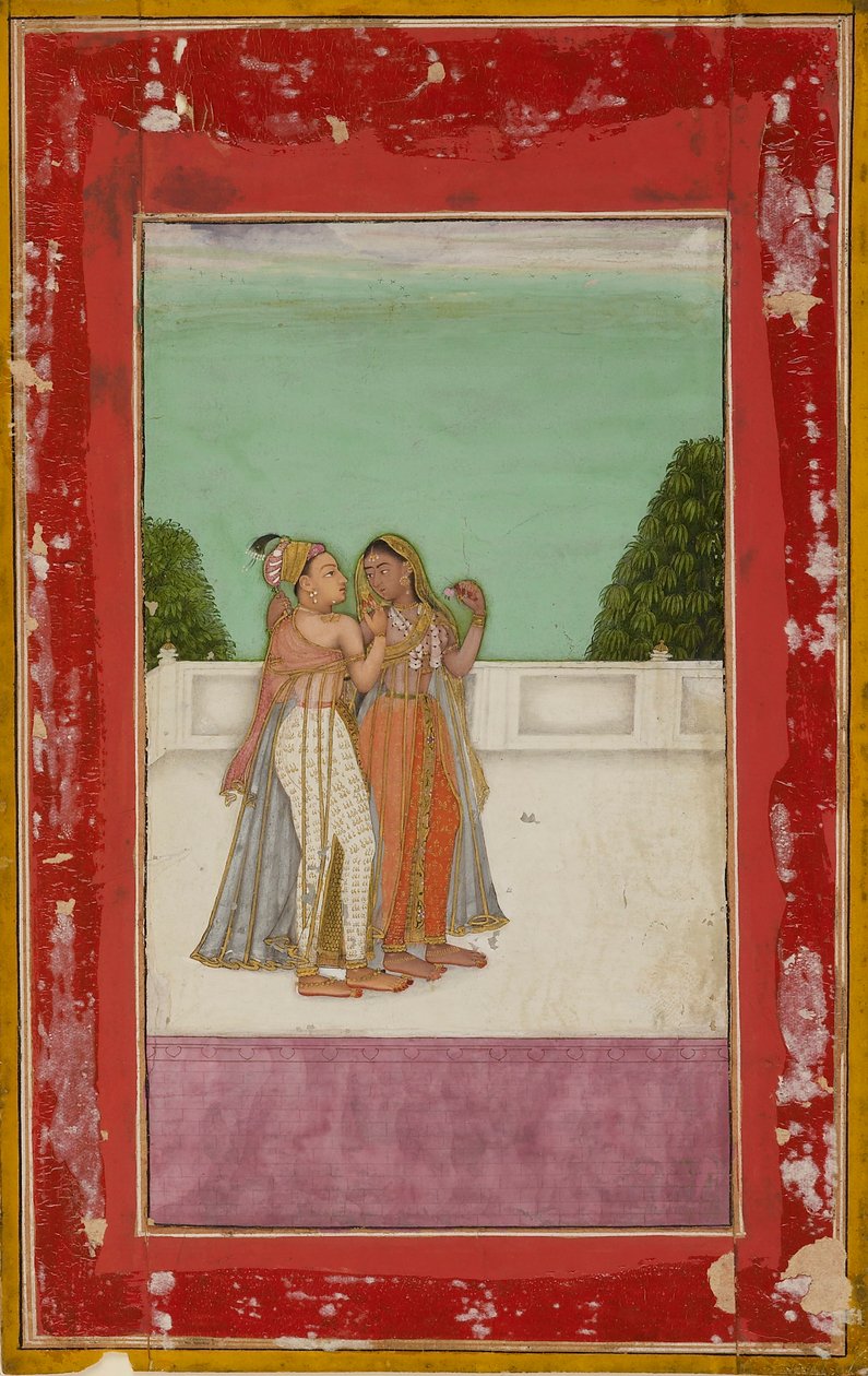 عشاق على الشرفة ، c1740 بواسطة غير معروف